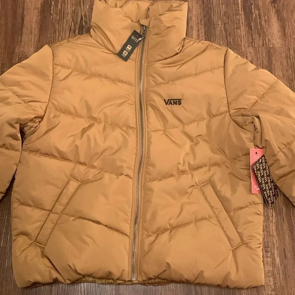 VANS Women’s Jacket Cropped Brown Size XS NWT - Picture 3 of 11